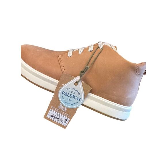 🏄‍♀️ Olukai WAO Women's High-Top Leather Sneakers – Tan –Sz 8-NEW with Box 🏝️ - Picture 6 of 11